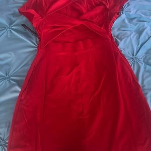 Twist Back red dress, size M from NYC